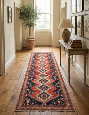 4' 4 x 13' 11 Hamedan Runner Rug