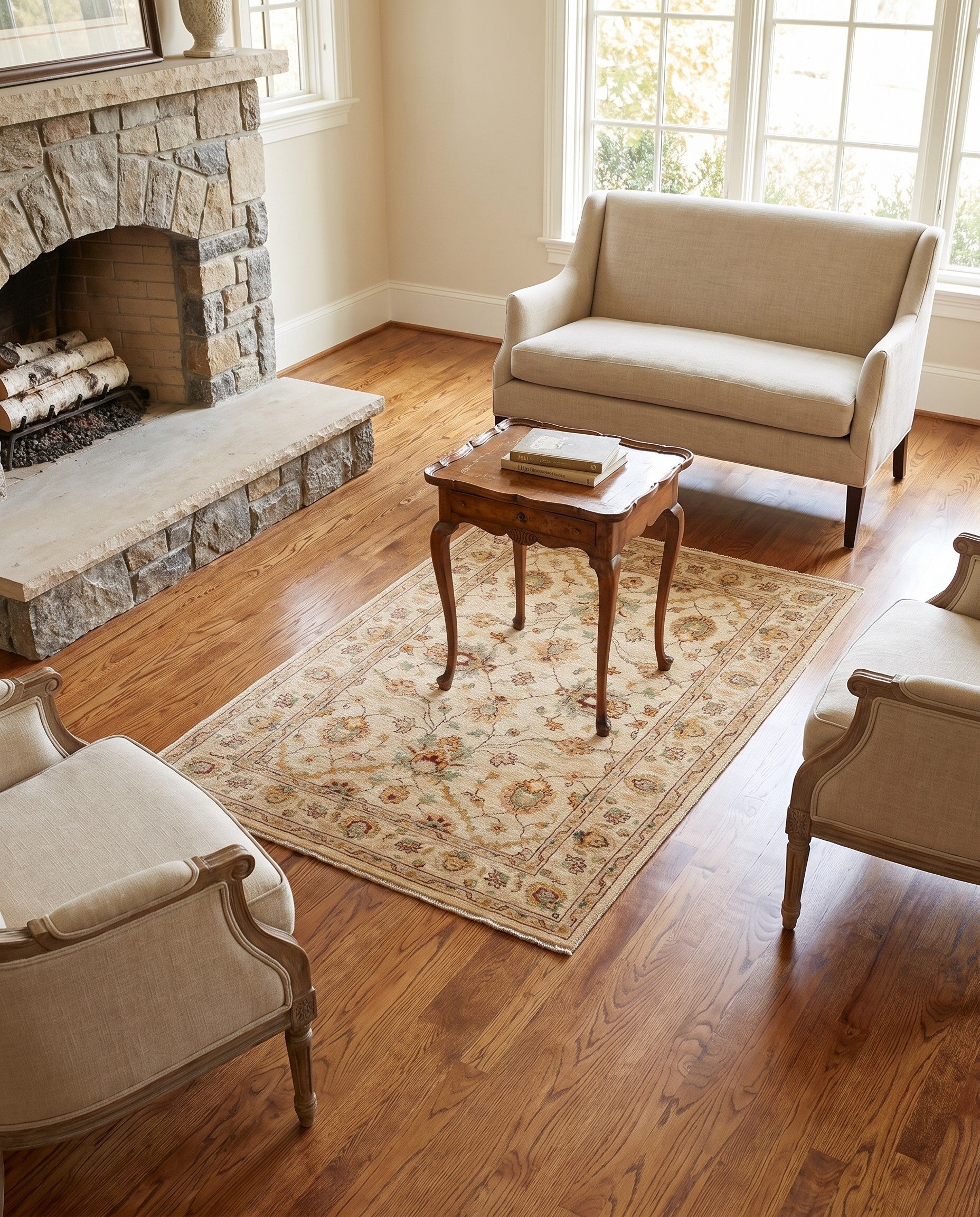 3' 10 x 5' 11 Hand Knotted Ziegler Rug