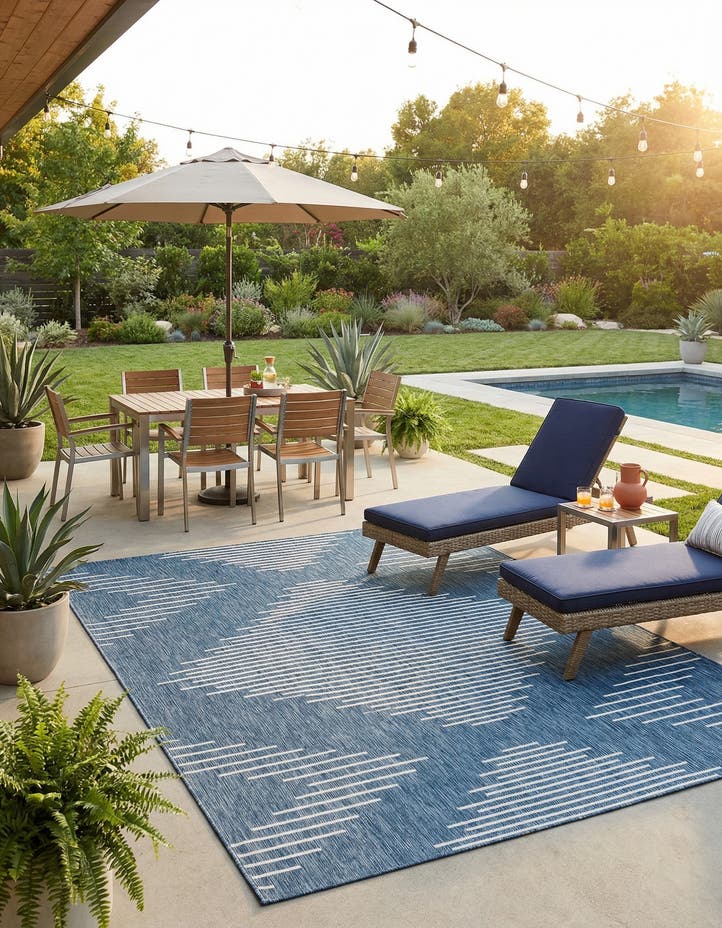 9' x 12' Easy-Clean Modern Indoor / Outdoor...