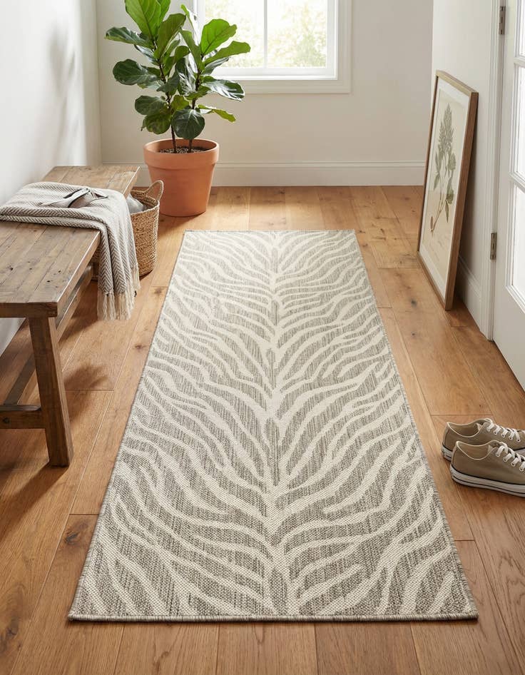 Detail image of 2' x 6'  Washable Safari Indoor / Outdoor Runner Rug
