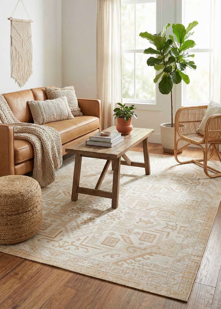 7' x 10' Easy-Clean Aztec Indoor / Outdoor Rug