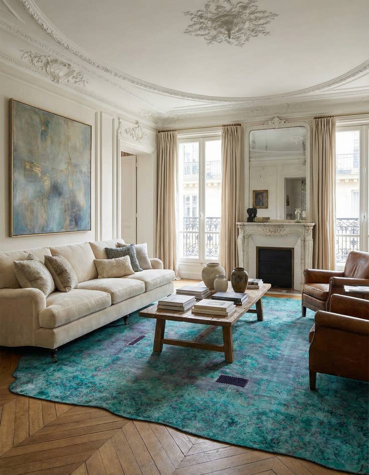 Detail image of 9' 9 x 12' 5  Hand Knotted Ultra Vintage Persian Wool Rug