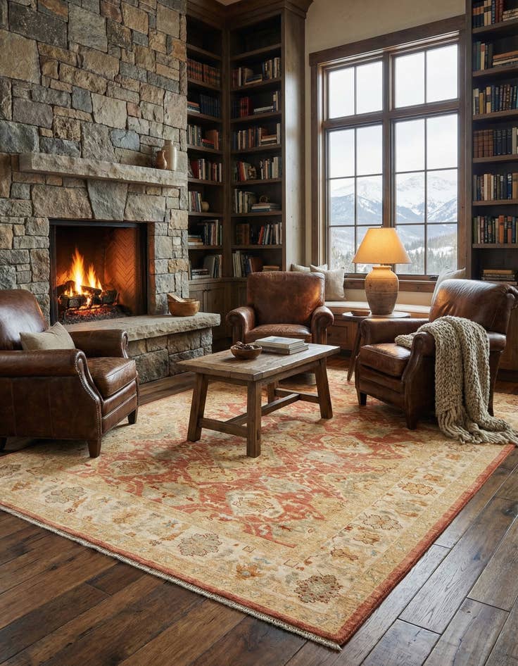 Detail image of  6' 7 x 9' 11 Ziegler Wool Rug