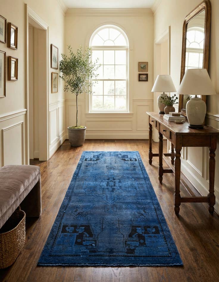 Detail image of 3' 9 x 8' 8 Hand Knotted Ultra Vintage Persian Wool Runner Rug