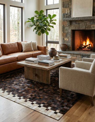 5' 1 x 7' 11 Cowhide Stocks Rug