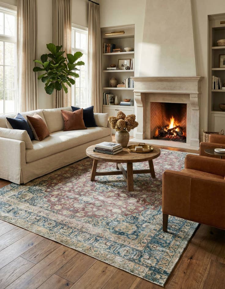 Detail image of 9' 5 x 10' 10  Hand Knotted Ultra Vintage Persian Wool Rug