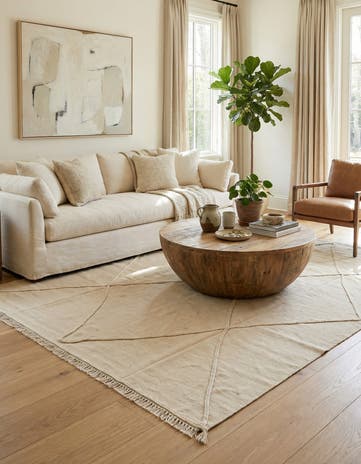7' 7 x 9' 8 Hand Woven Kilim Modern Wool Rug