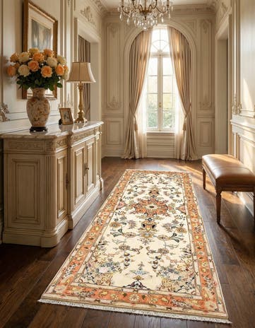 2' 7 x 7' 2 Tabriz Runner Rug