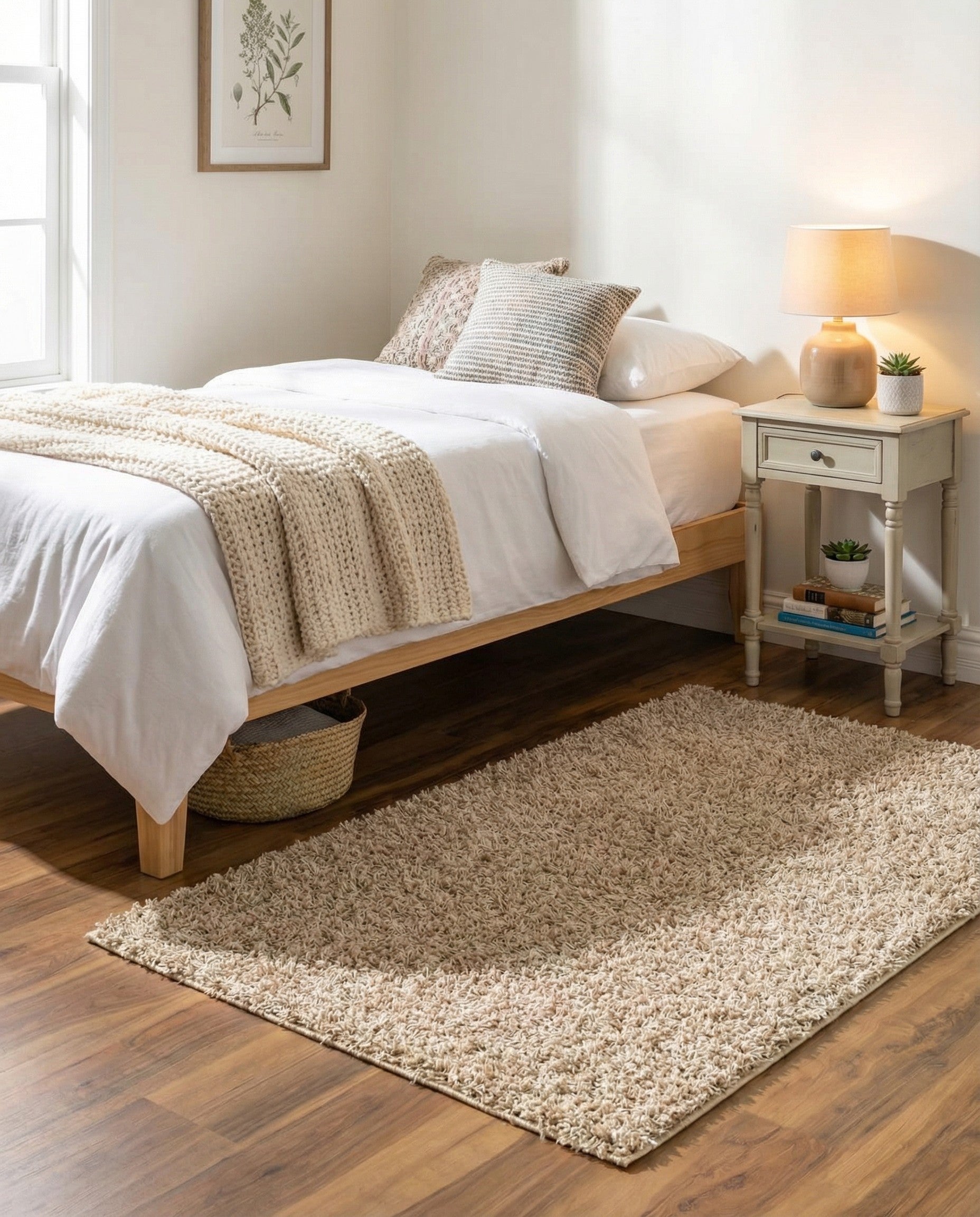  3' 3 x 5' 3 Comfort Solid Shag Rug