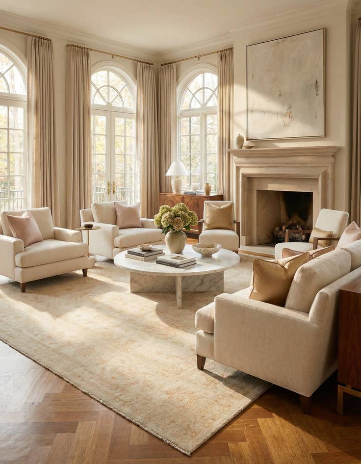 Detail image of 12' 9 x 12' 11 Kaizar Wool Square Rug