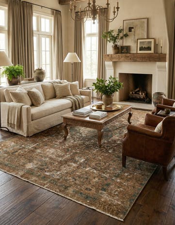 6' 8 x 12' 2 Hand Knotted Ultra Vintage Persian Wool Rug