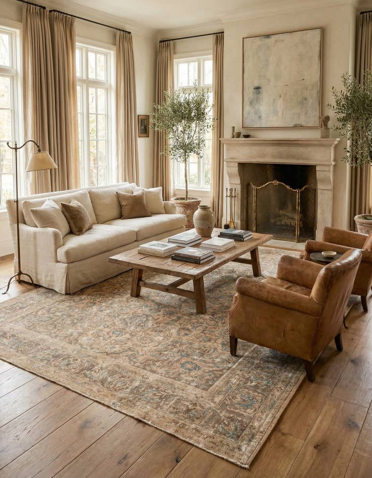 Detail image of 9' 8 x 12' 9  Hand Knotted Ultra Vintage Persian Wool Rug