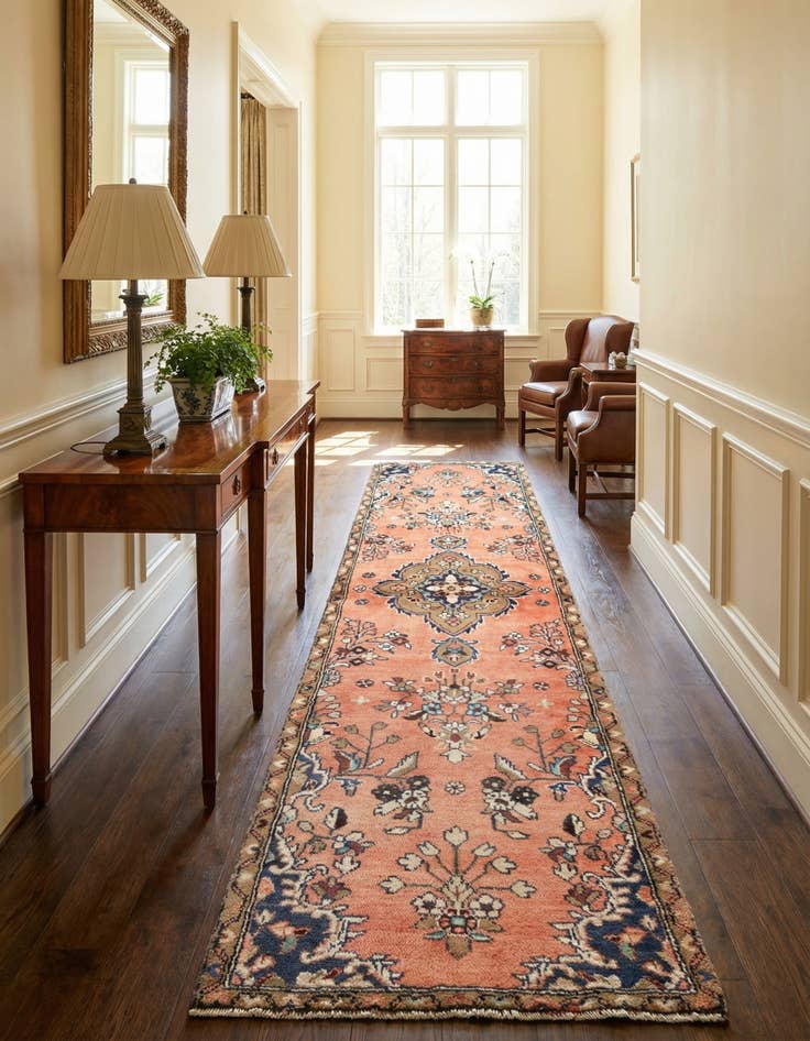 Detail image of 2' 4 x 9' 5 Hamedan Runner Rug