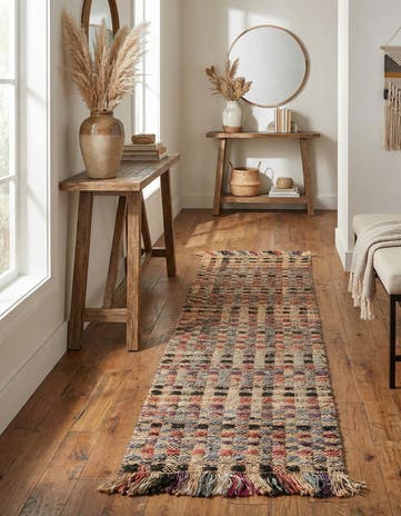 2' x 8' Hand Woven Chunky Jute Runner Rug