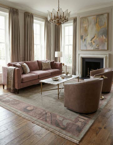 8' 4 x 11' 6 Hand Knotted Tibet Wool Rug