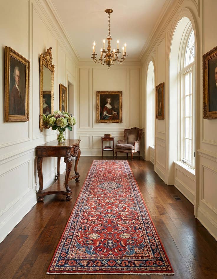 Detail image of 2' 7 x 14' 10 Sarouk Wool Runner Rug