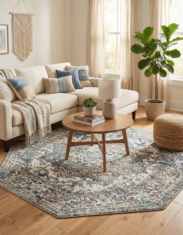 Detail image of 7' 10 x 7' 10 Arlington Octagon Rug