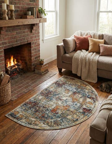 Ivory Isabella Hearth Rug
