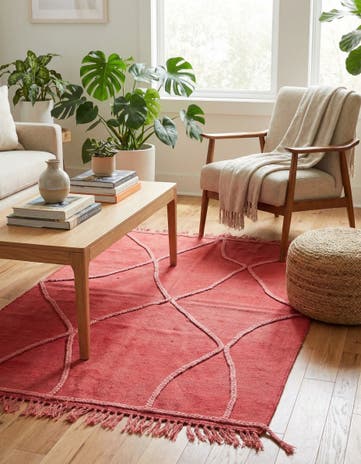 3' 3 x 4' 10 Hand Woven Kilim Modern Wool Rug