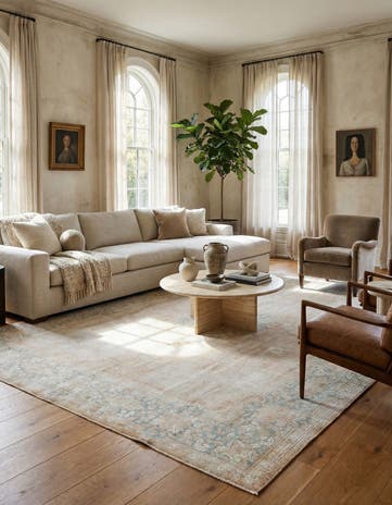 9' 8 x 12' 6 Hand Knotted Ultra Vintage Persian Wool Rug