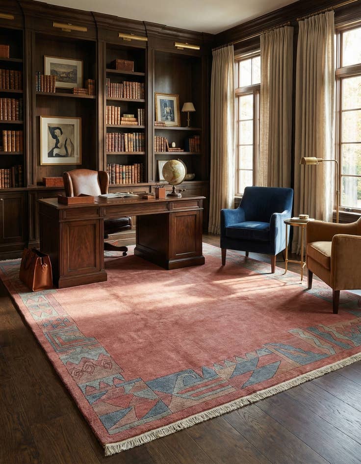 Detail image of  8' 1 x 11' 2  Hand Knotted Tibet Wool Rug