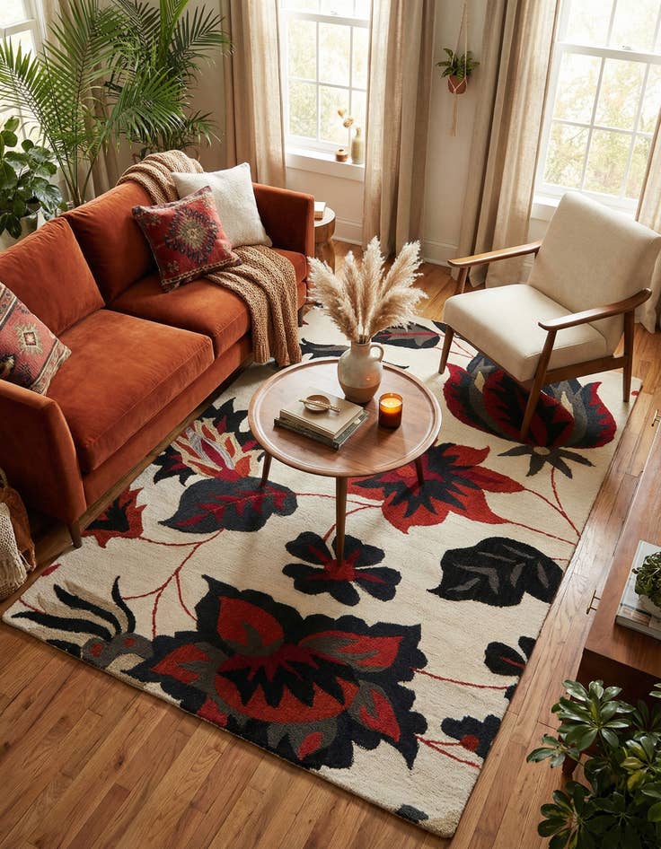 Detail image of 5' x 8' Agra Rug