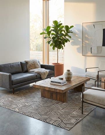 4' 11 x 8' 1 Cowhide - Patchwork Rug