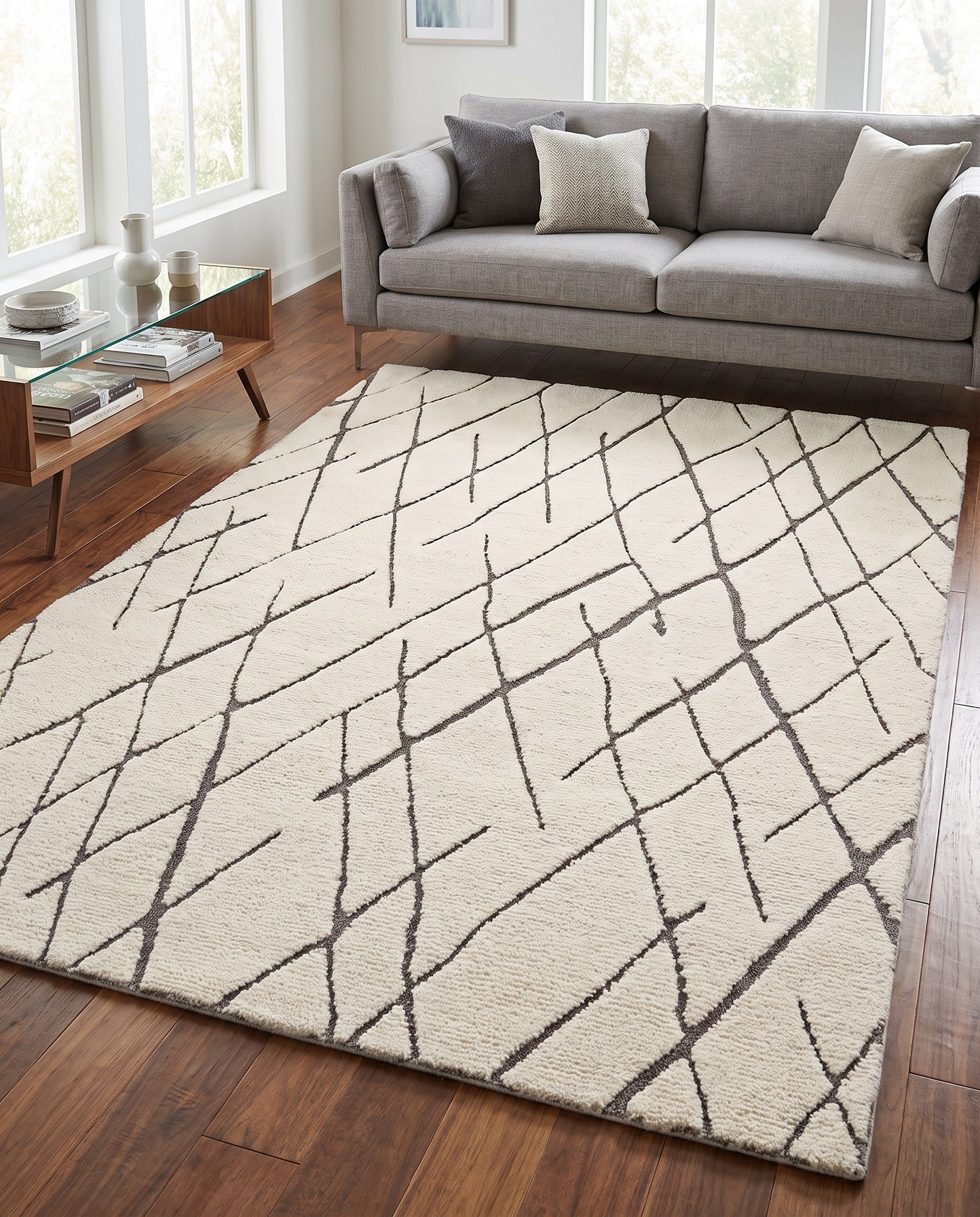Pure Ivory Atlas Moroccan Wool Rug