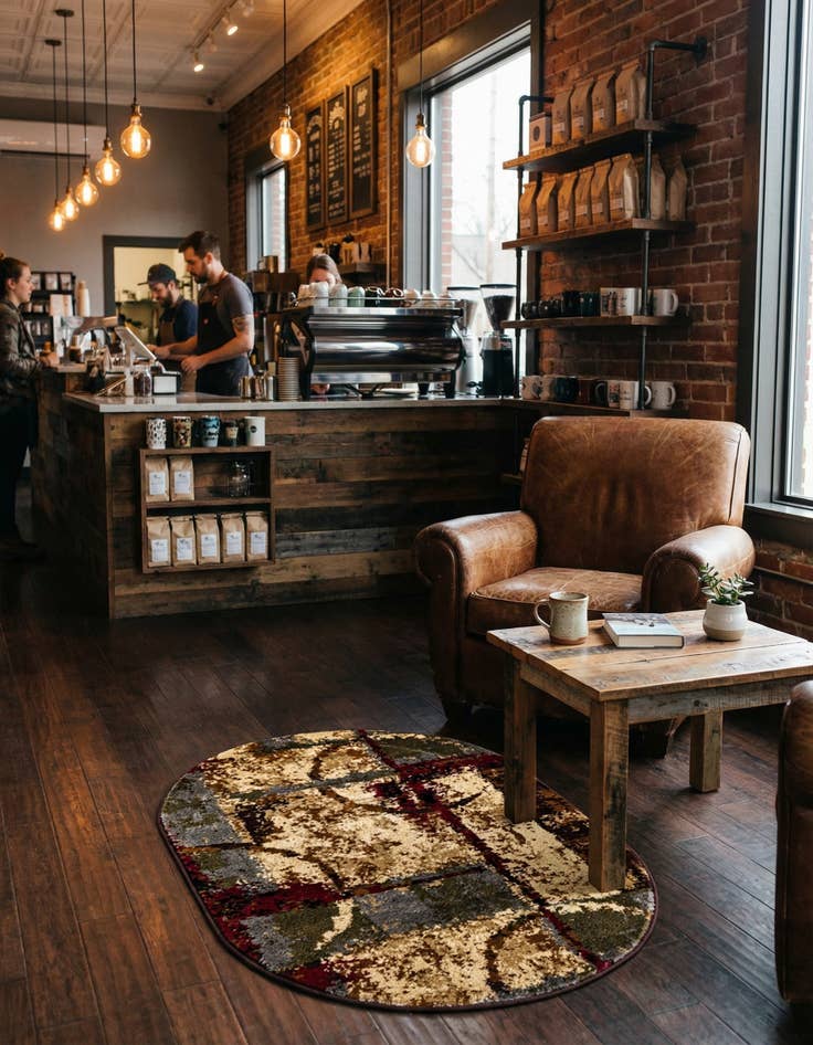 Detail image of 2' x 3' Coffee Shop Oval Rug