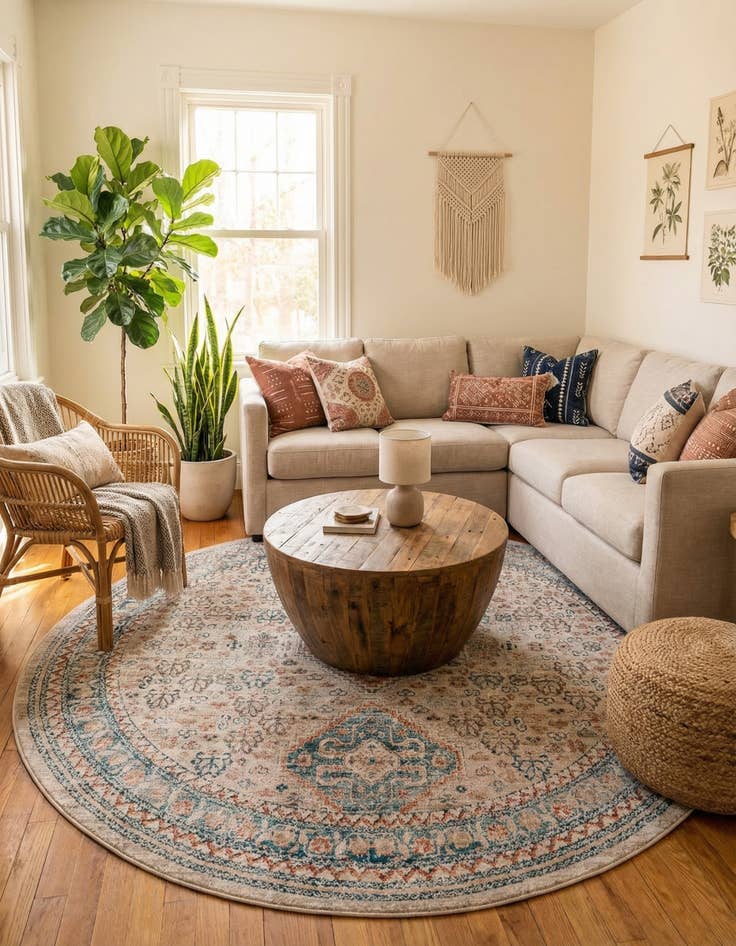 Detail image of 7' x 7' Newport Round Rug