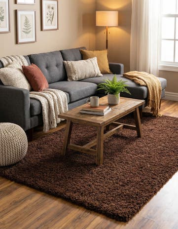 7' x 10' Solid Shag Rug
