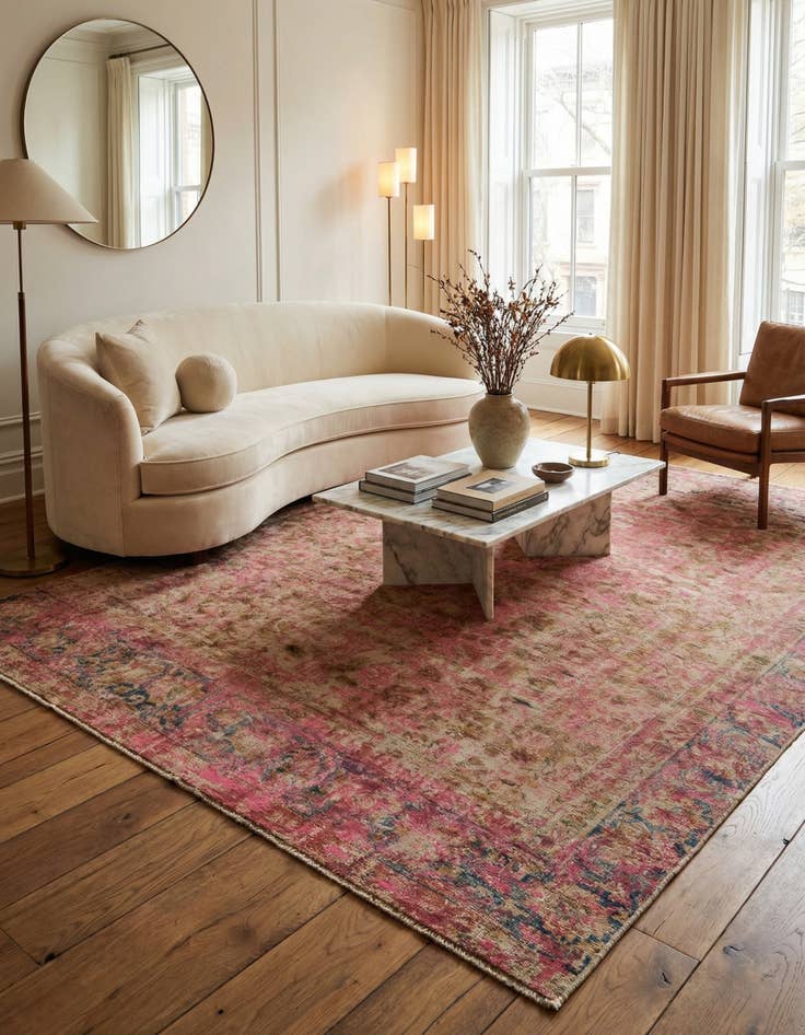 Detail image of 6' 3 x 10' 3  Hand Knotted Ultra Vintage Persian Wool Rug