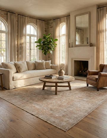 9' 6 x 12' 9 Hand Knotted Ultra Vintage Persian Wool Rug
