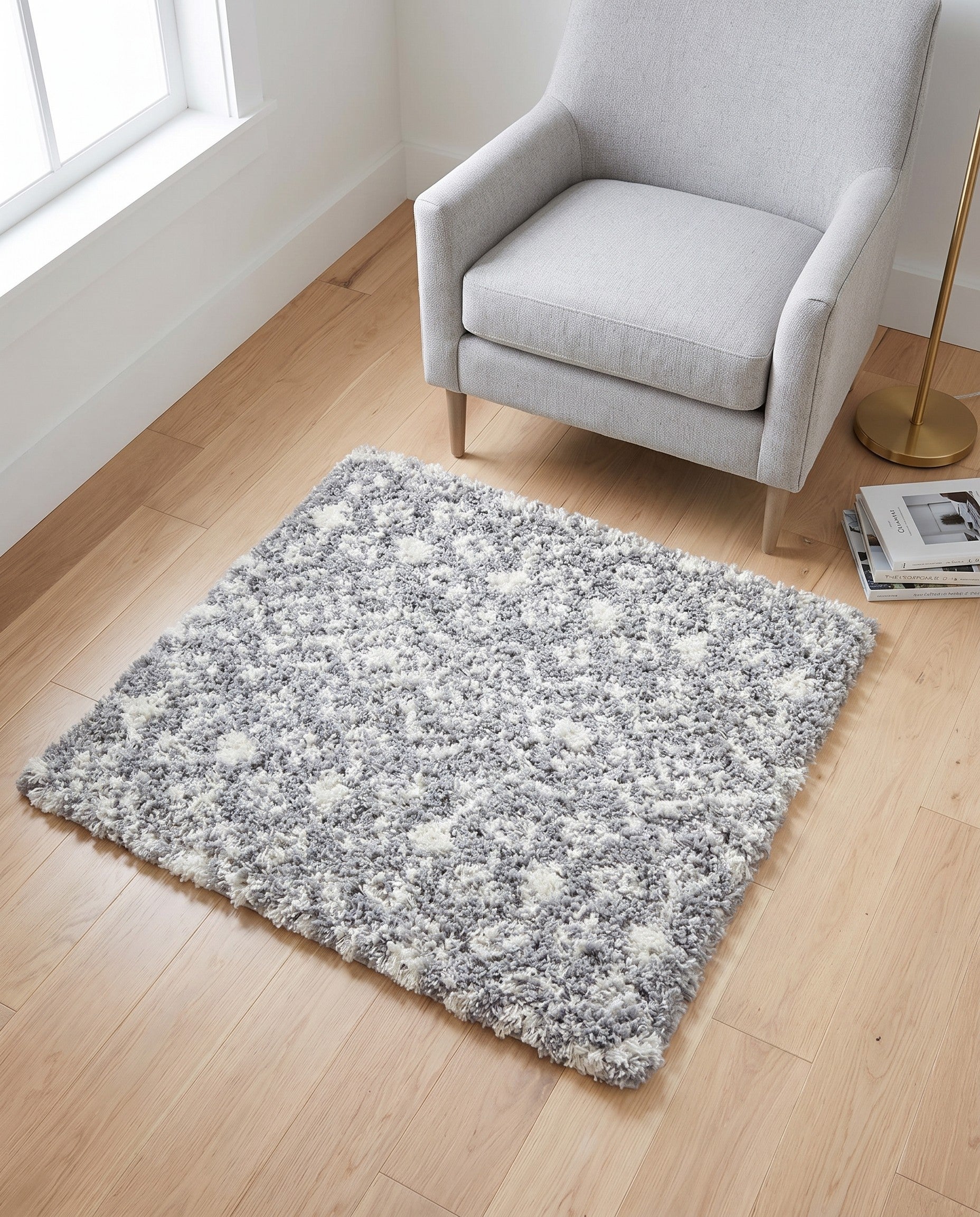3' x 3' Moroccan Trellis Shag Square Rug
