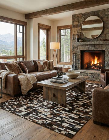 5' x 8' Cowhide - Patchwork Rug