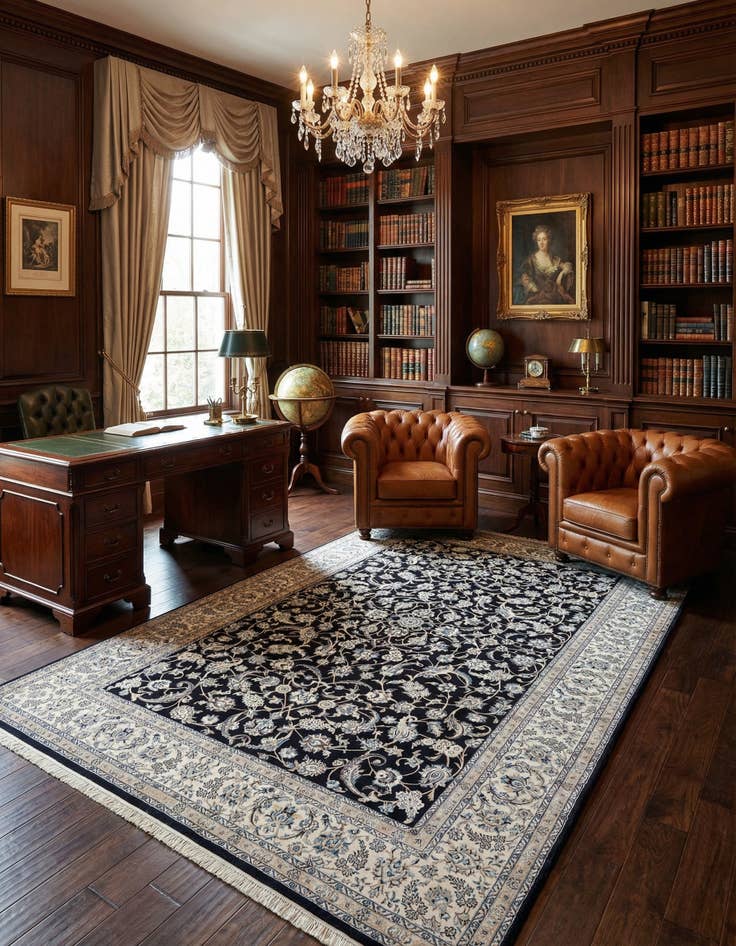 Detail image of 7' 3 x 10' 4  Hand Knotted Nain Rug