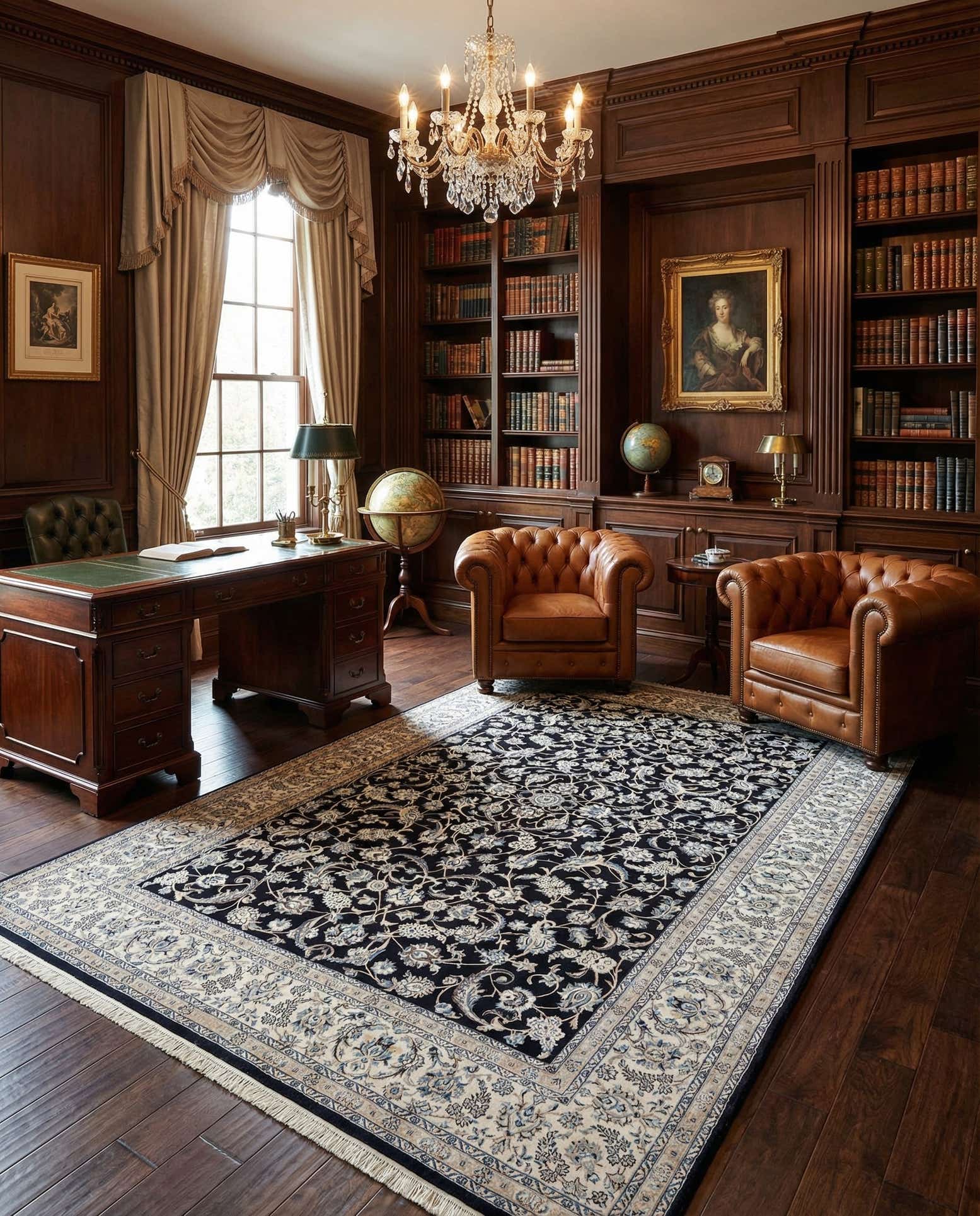 7' 3 x 10' 4 Hand Knotted Nain Rug