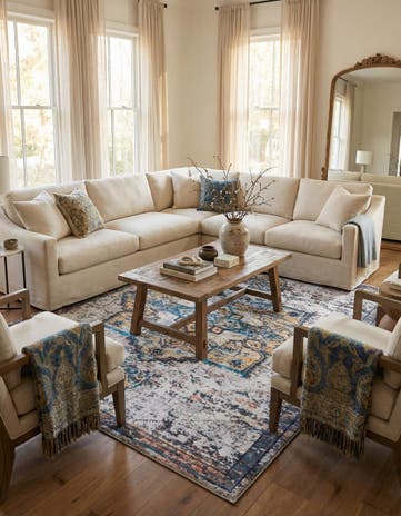 7' 10 x 11' Washable Francesca Rug