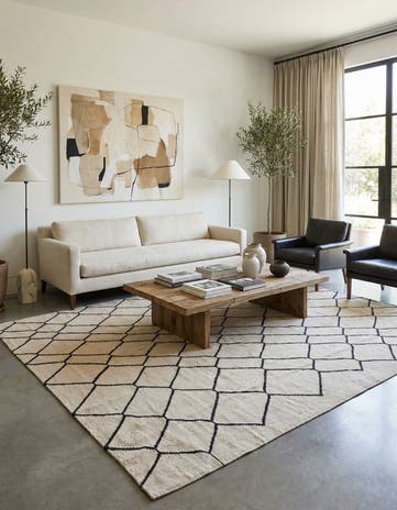 6' x 7' 3 Hand Woven Kilim Modern Wool Rug