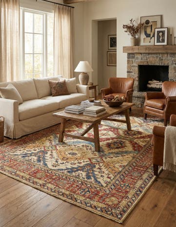 6' 8 x 10' 4 Hand Knotted Kazak Oriental Rug