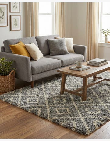 4' x 6' Trellis Shag Rug