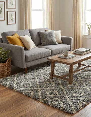 4' x 6' Lattice Shag Rug