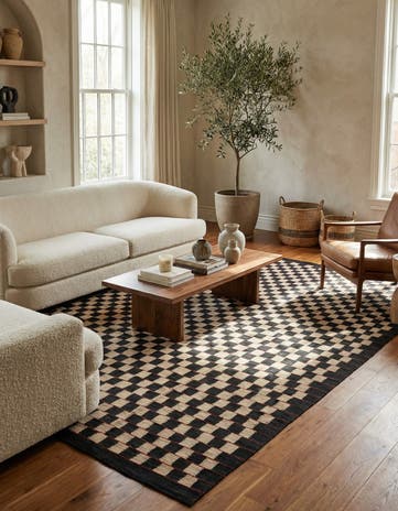 8' x 9' 7 Hand Woven Kilim Modern Wool Rug