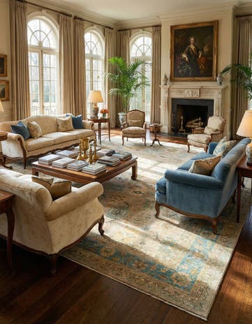 16' 1 x 23' Hand Knotted Oushak Rug
