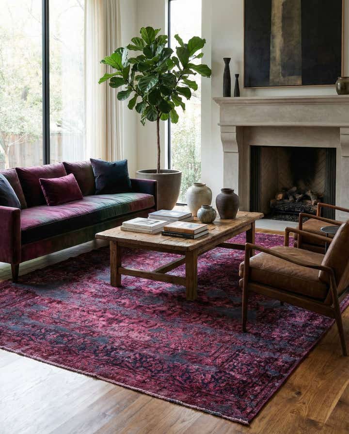 6' 9 x 10' 3 Hand Knotted Ultra Vintage Persian Wool Rug