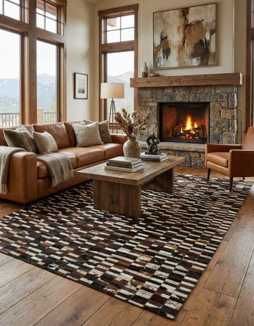 5' x 8' Cowhide - Patchwork Rug