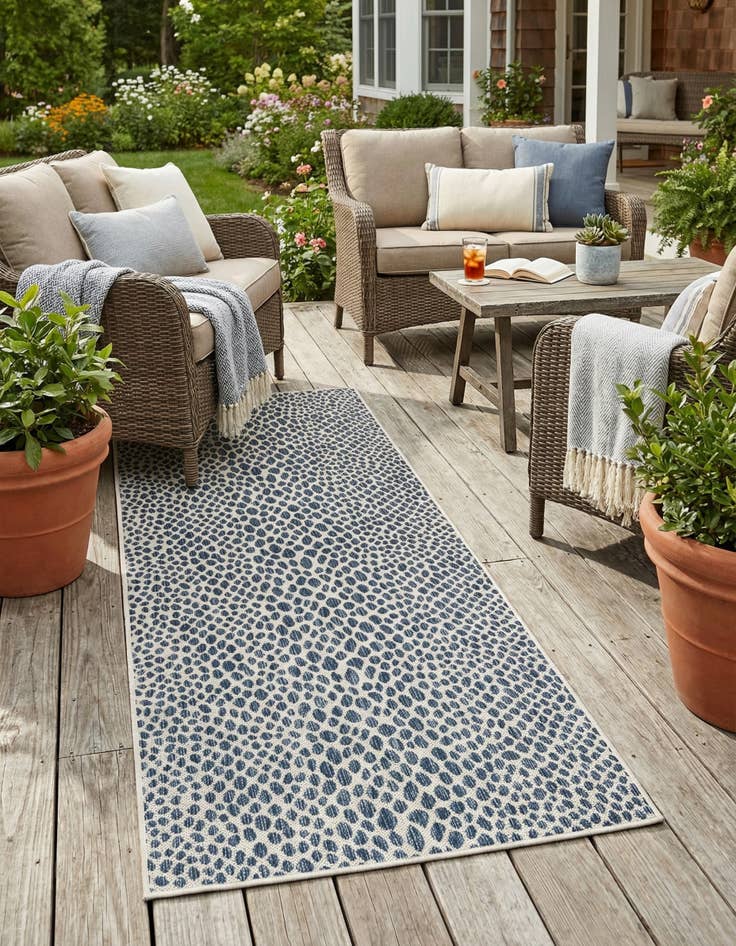 Detail image of 3' x 7'  Washable Jill Zarin Indoor / Outdoor Runner Rug