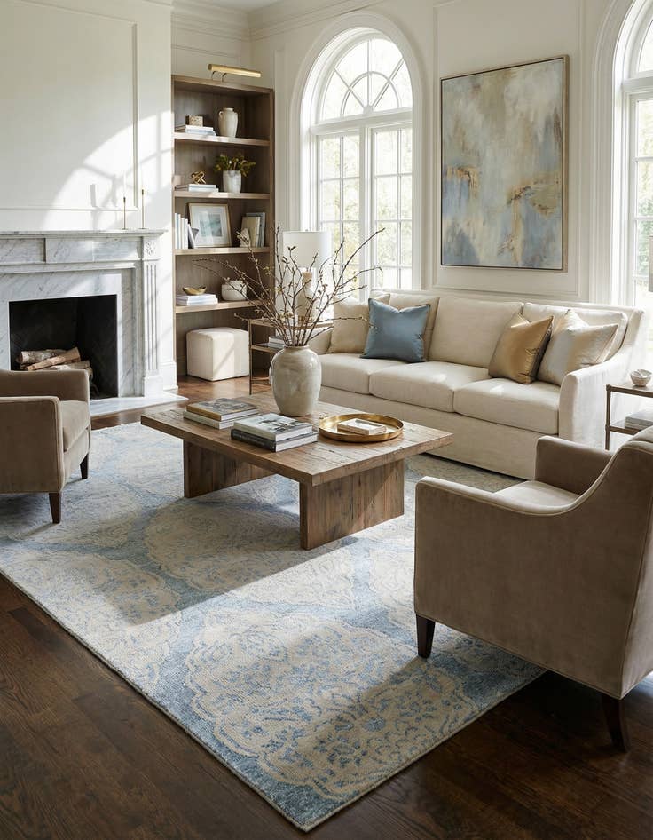 Detail image of 8' 7 x 11' 8  Hand Knotted Darya Rug