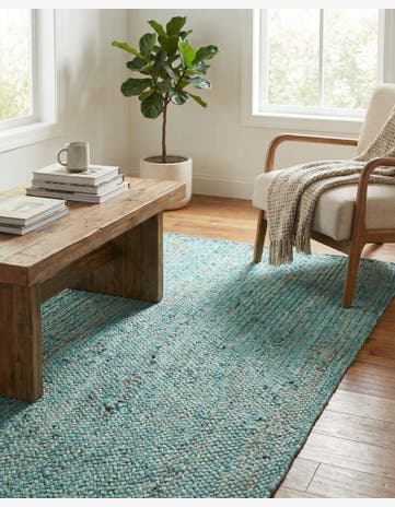 3' 3 x 5' 1 Handmade Braided Jute Rug