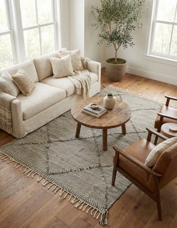 6' 8 x 9' 10 Hand Knotted Moroccan Wool Rug